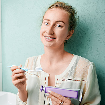 brushing and flossing